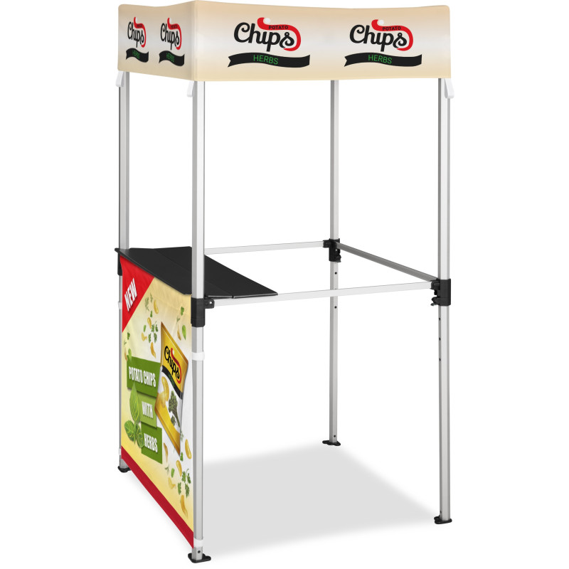 Ovation Sublimated Gazebo 1m X 1m Kiosk - 1 Half-Wall Skin