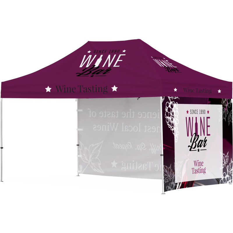 Ovation Sublimated Gazebo 4.5m X 3m - 1 Long Full-Wall Skin - 1 Short Full-Wall Skin