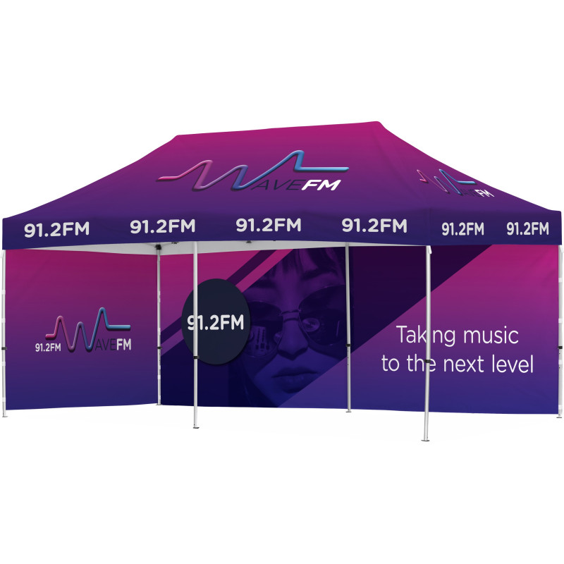 Ovation Sublimated Gazebo 6m X 3m - 1 Long Full-Wall Skin - 1 Short Full-Wall Skin