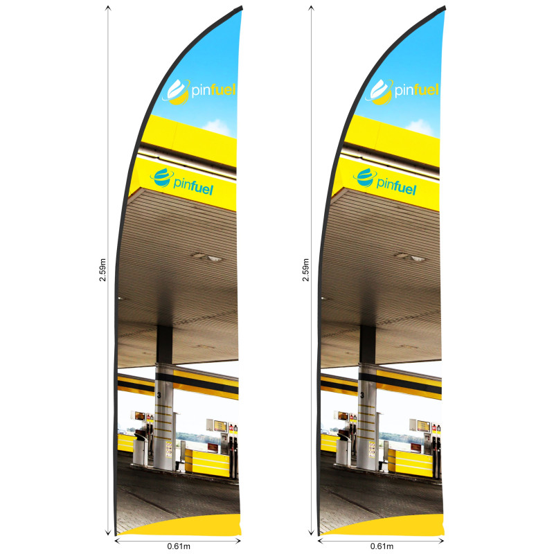 Legend 2m Sublimated Arcfin Flying Banner Skin - Set Of 2 (Excludes Hardware)