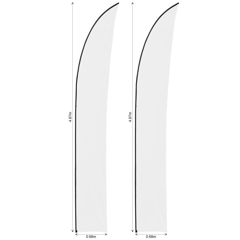 Legend 4m Sublimated Arcfin Flying Banner Skin - Set Of 2 (Excludes Hardware)