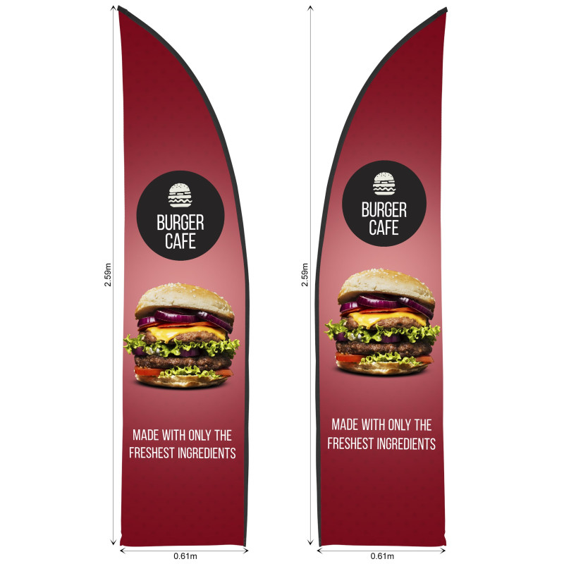 Legend 2m Sublimated Arcfin Double-Sided Flying Banner Skin (Excludes Hardware)