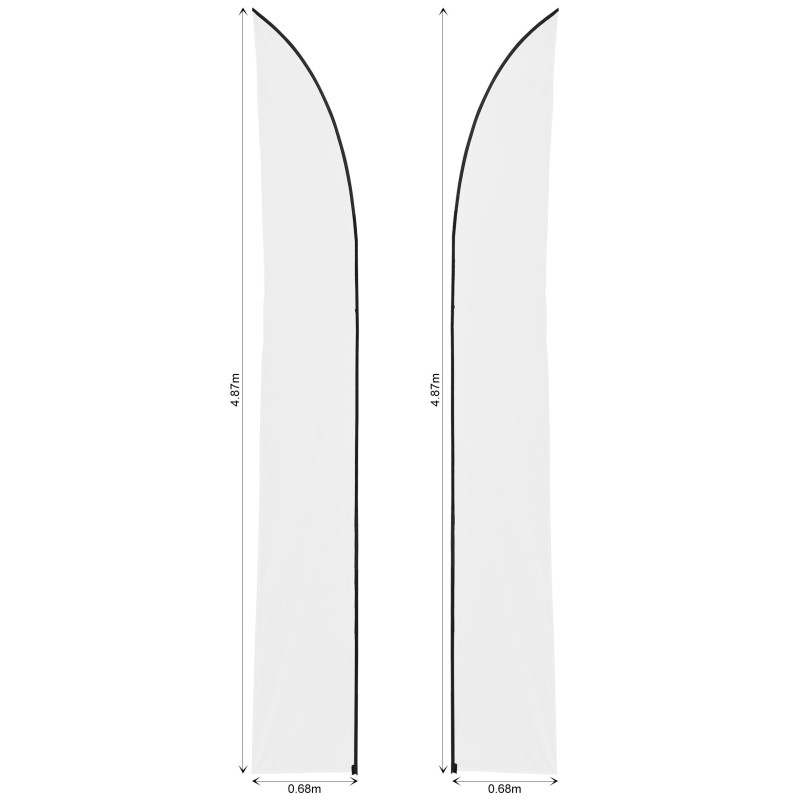 Legend 4m Sublimated Arcfin Double-Sided Flying Banner Skin (Excludes Hardware)