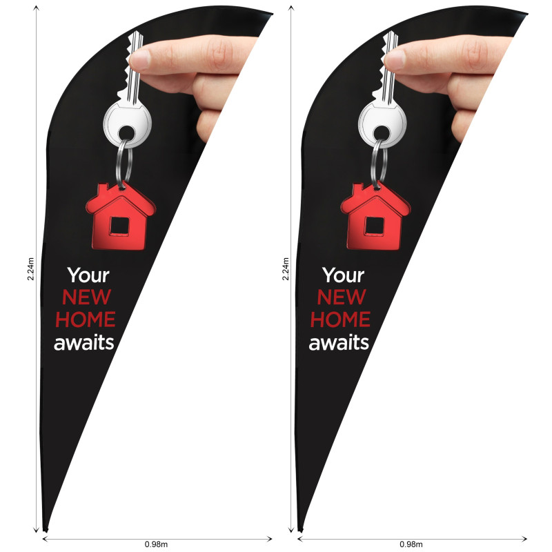 Legend 2m Sublimated Sharkfin Flying Banner Skin - Set Of 2 (Excludes Hardware)