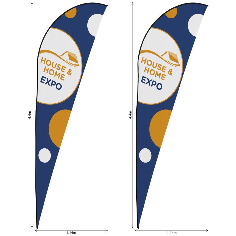 Legend 4m Sublimated Sharkfin Flying Banner Skin - Set Of 2 (Excludes Hardware)