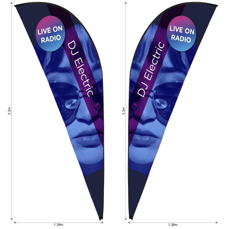 Legend 3m Sublimated Sharkfin Double-Sided Flying Banner Skin (Excludes Hardware)