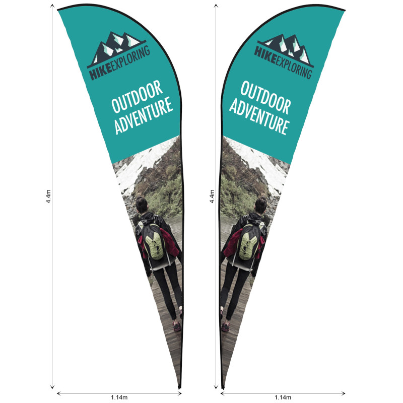 Legend 4m Sublimated Sharkfin Double-Sided Flying Banner Skin (Excludes Hardware)