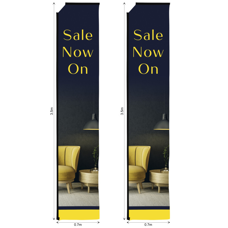 Legend 4m Sublimated Telescopic Flying Banner Skin - Set Of 2 (Excludes Hardware)