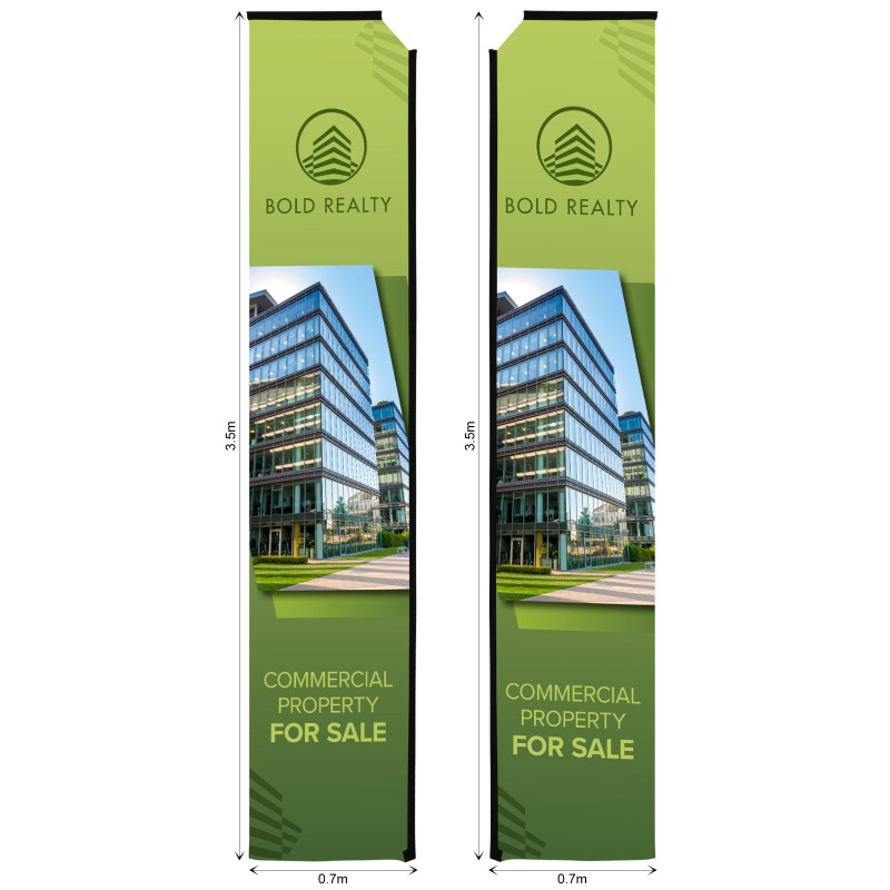 Legend 4m Sublimated Telescopic Double-Sided Flying Banner Skin (Excludes Hardware)