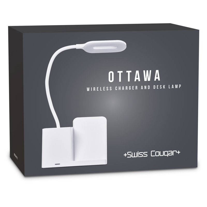 Swiss Cougar Ottawa Wireless Charger and Desk Lamp