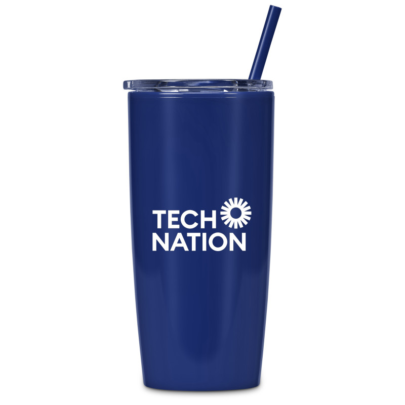 Altitude Daytona Plastic 2-in-1 Double-Wall Tumbler & Straw - 600ml