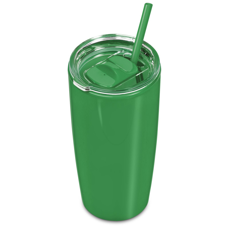 Altitude Daytona Plastic 2-in-1 Double-Wall Tumbler & Straw - 600ml