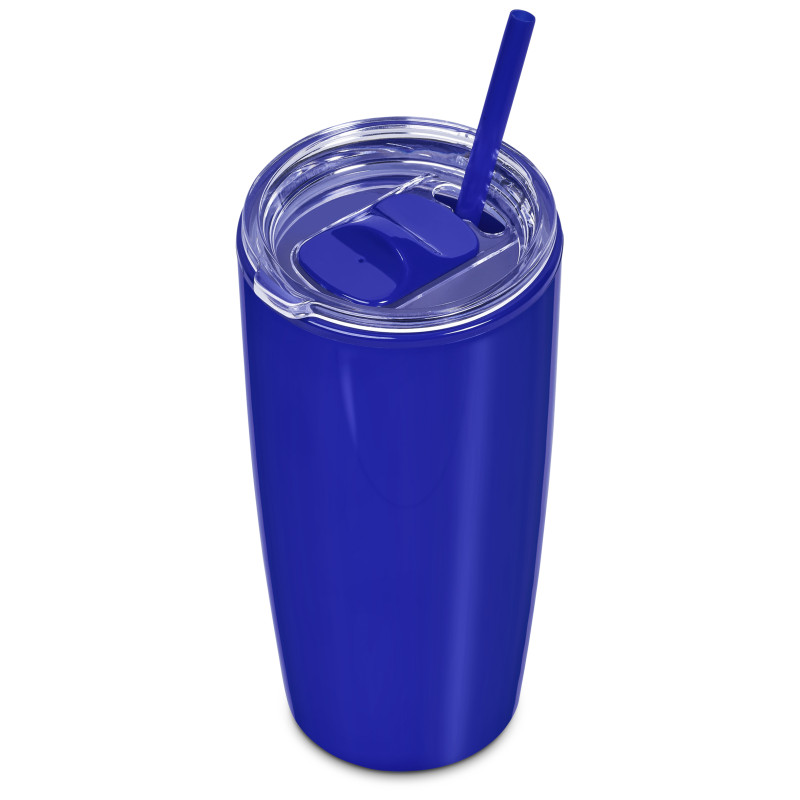 Altitude Daytona Plastic 2-in-1 Double-Wall Tumbler & Straw - 600ml