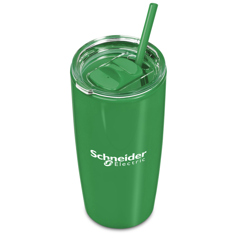 Altitude Daytona Plastic 2-in-1 Double-Wall Tumbler & Straw - 600ml