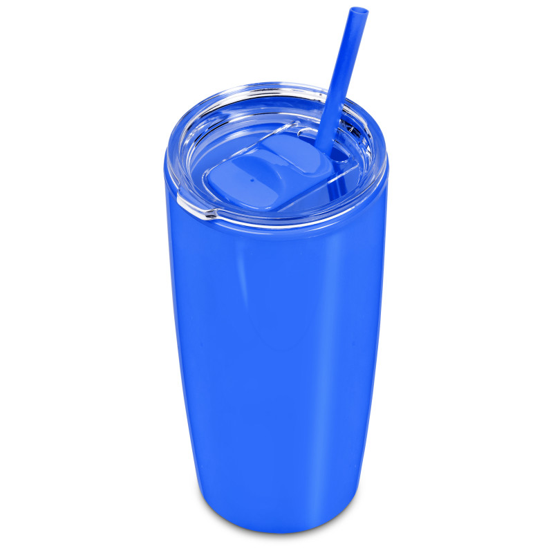 Altitude Daytona Plastic 2-in-1 Double-Wall Tumbler & Straw - 600ml