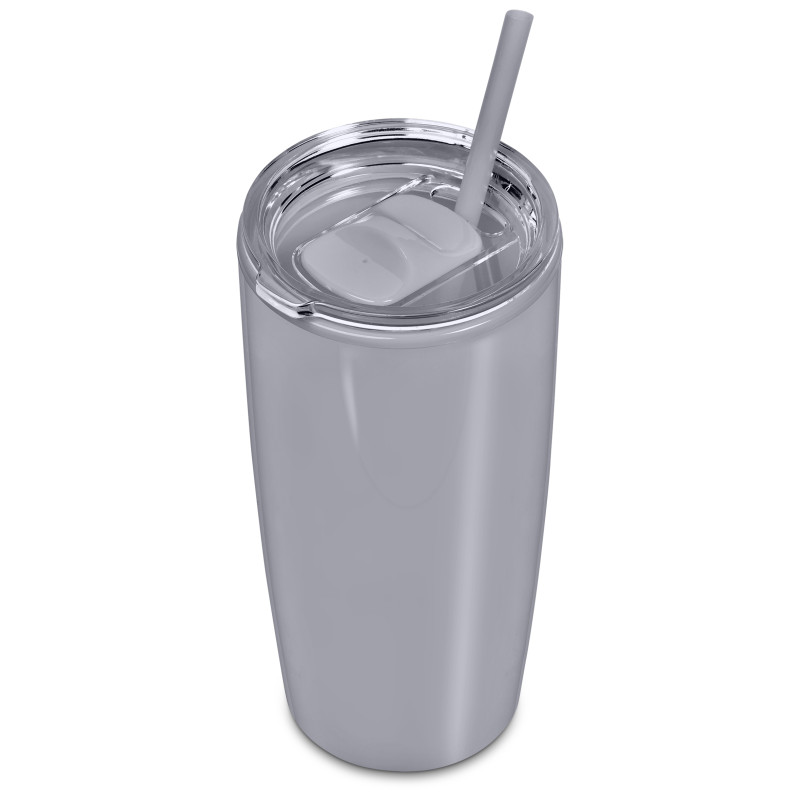 Altitude Daytona Plastic 2-in-1 Double-Wall Tumbler & Straw - 600ml