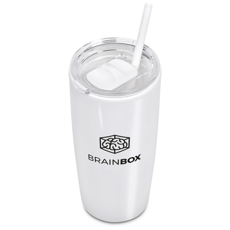 Altitude Daytona Plastic 2-in-1 Double-Wall Tumbler & Straw - 600ml