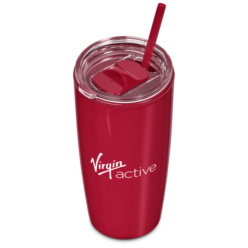 Altitude Daytona Plastic 2-in-1 Double-Wall Tumbler & Straw - 600ml