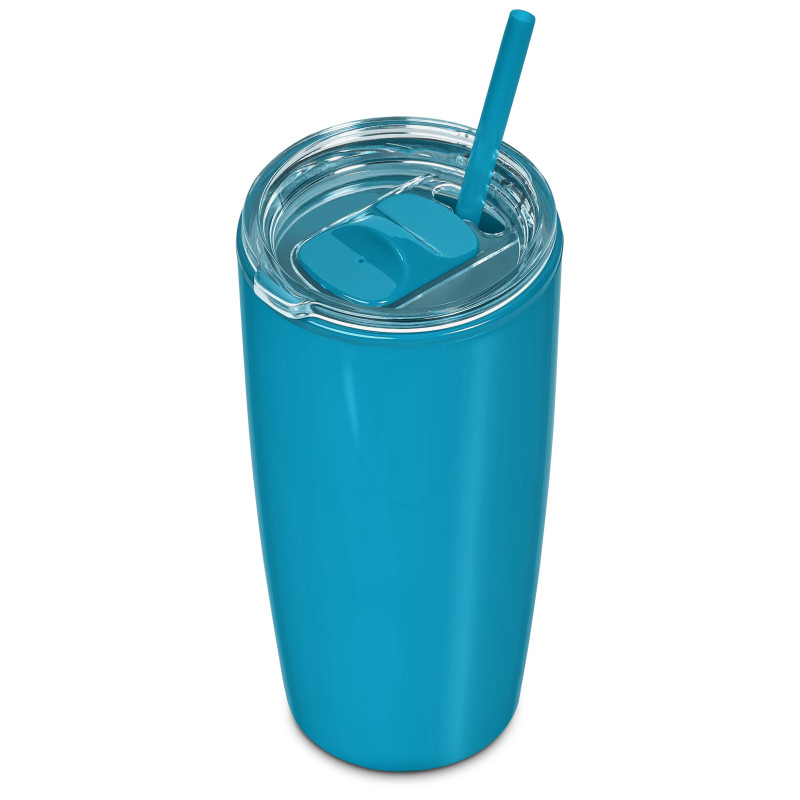 Altitude Daytona Plastic 2-in-1 Double-Wall Tumbler & Straw - 600ml