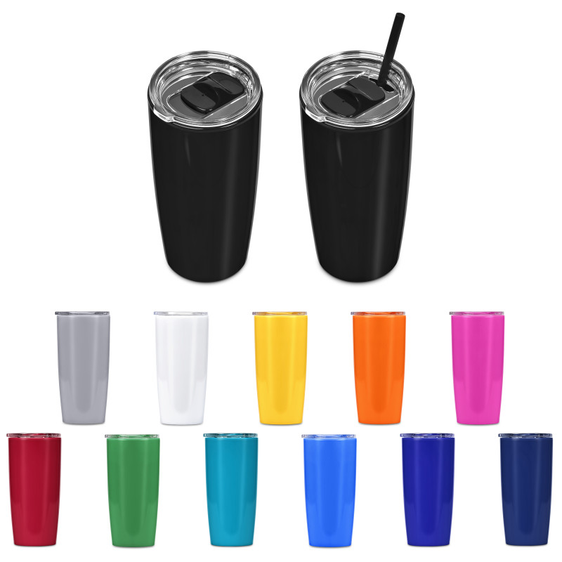 Altitude Daytona Plastic 2-in-1 Double-Wall Tumbler & Straw - 600ml