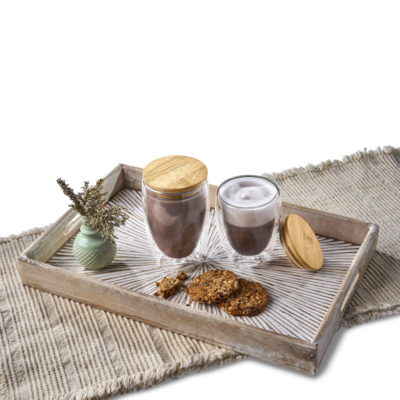 Okiyo Moco Double-Wall Glass Cup Duo Set