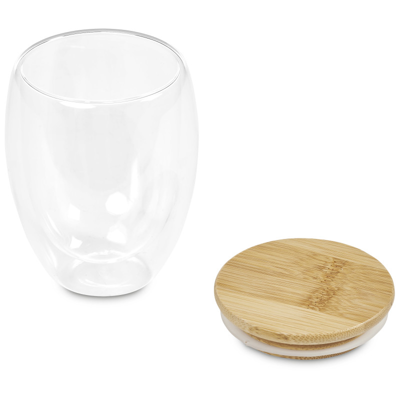 Okiyo Moco Double-Wall Glass Cup Duo Set