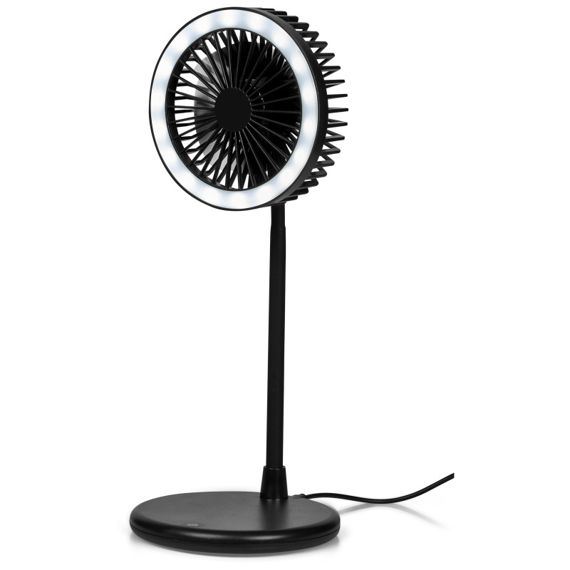 Light Breeze LED Ring Light Desk Fan