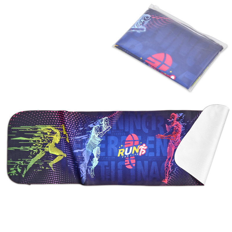 Pre-Printed Sample Hoppla Relay Sport Towel - Single Sided Branding