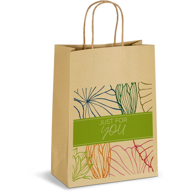 Ecological Digital Print Midi Paper Gift Bag 150gsm