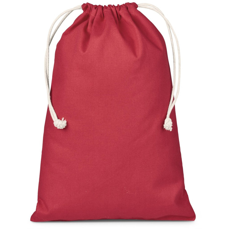 Allsorts Maxi Cotton Drawstring Pouch - Red