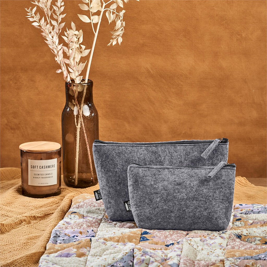 Okiyo Kesho Recycled PET Felt Mini Cosmetic Bag