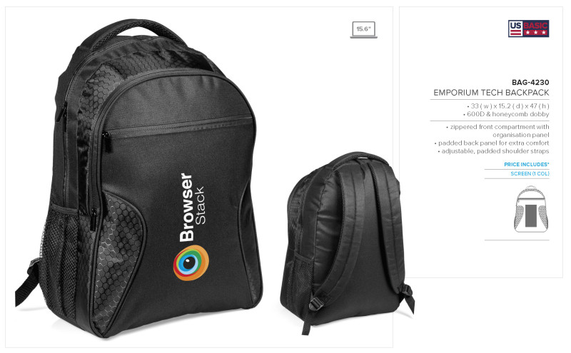 US Basic Emporium Laptop Backpack