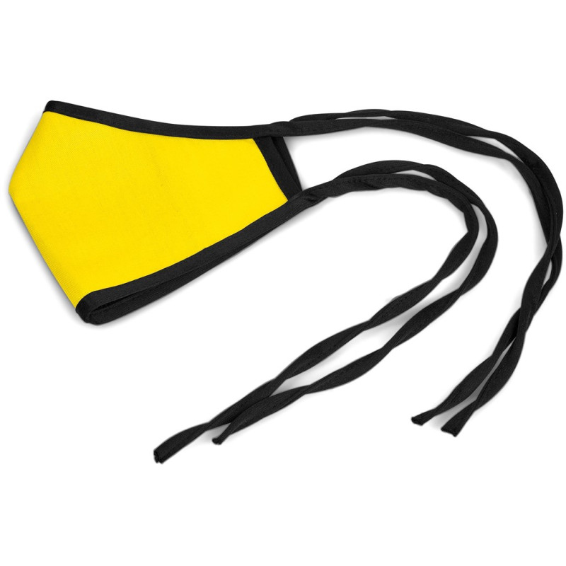 Alto Adults Tie-Back Face Mask - Yellow