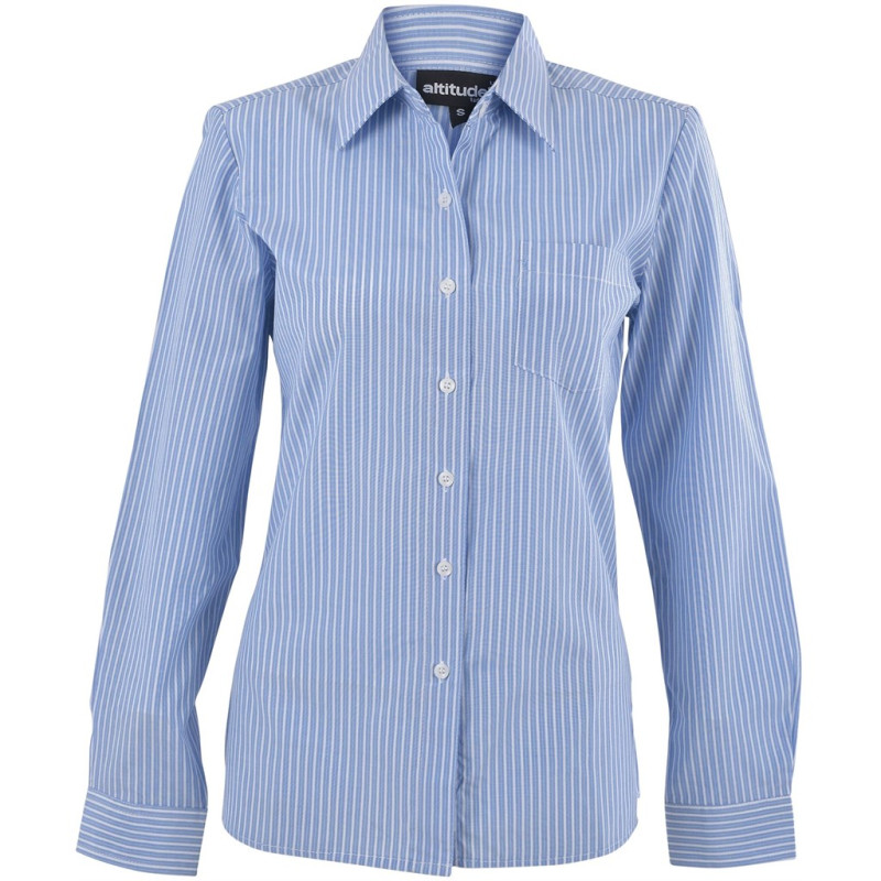 Ladies Long Sleeve Drew Shirt - Light Blue
