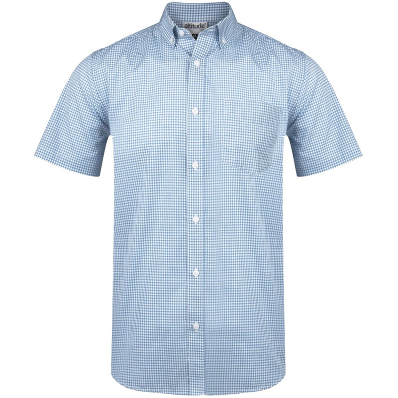 Mens Short Sleeve Edinburgh Shirt - Blue