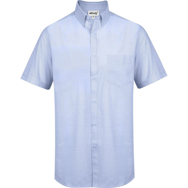 Mens Short Sleeve Earl Shirt - Sky Blue