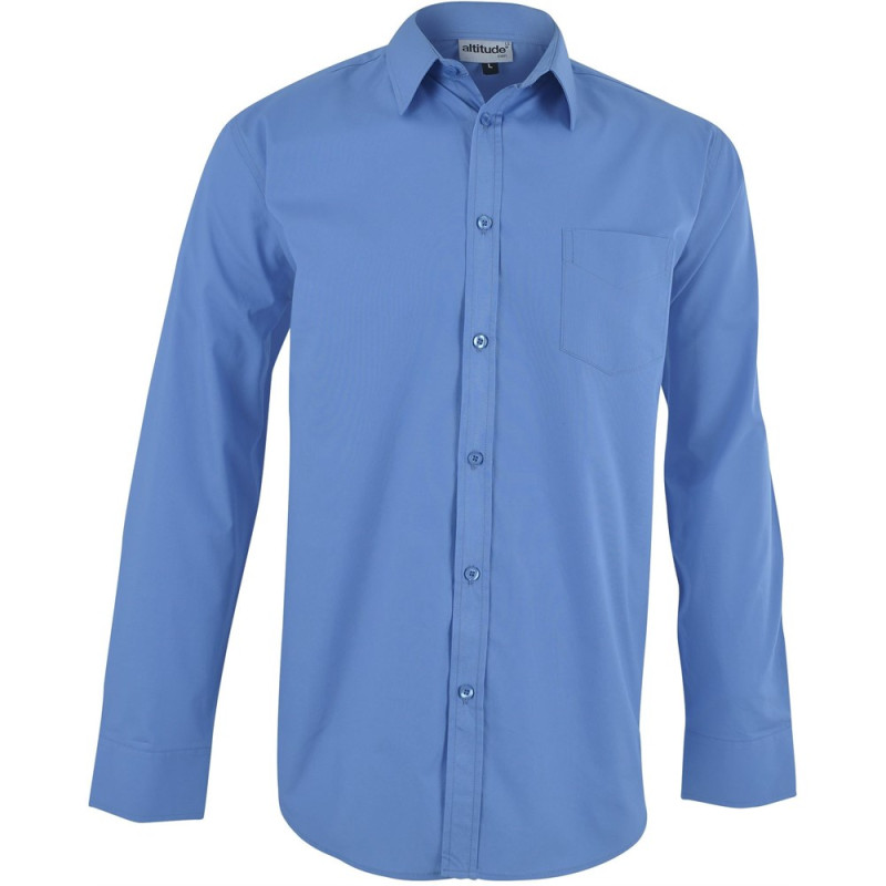 Mens Long Sleeve Haiden Shirt - Light Blue
