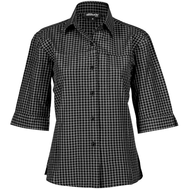 Ladies 3/4 Sleeve Prestige Shirt - Black