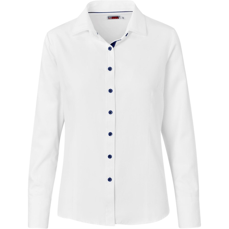 Ladies Long Sleeve Casablanca Shirt - Navy