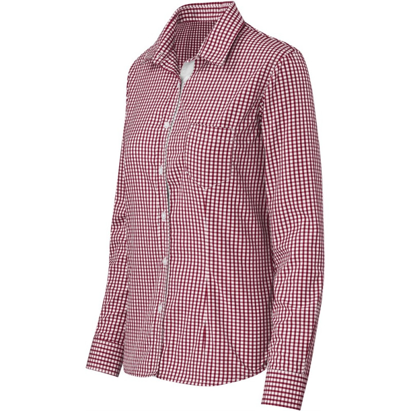 Ladies Long Sleeve Kenton Shirt - Red