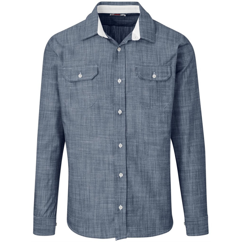 Mens Long Sleeve Windsor Shirt - Navy