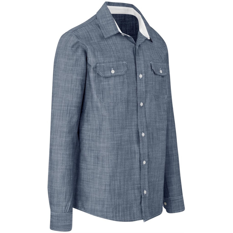 Mens Long Sleeve Windsor Shirt - Navy