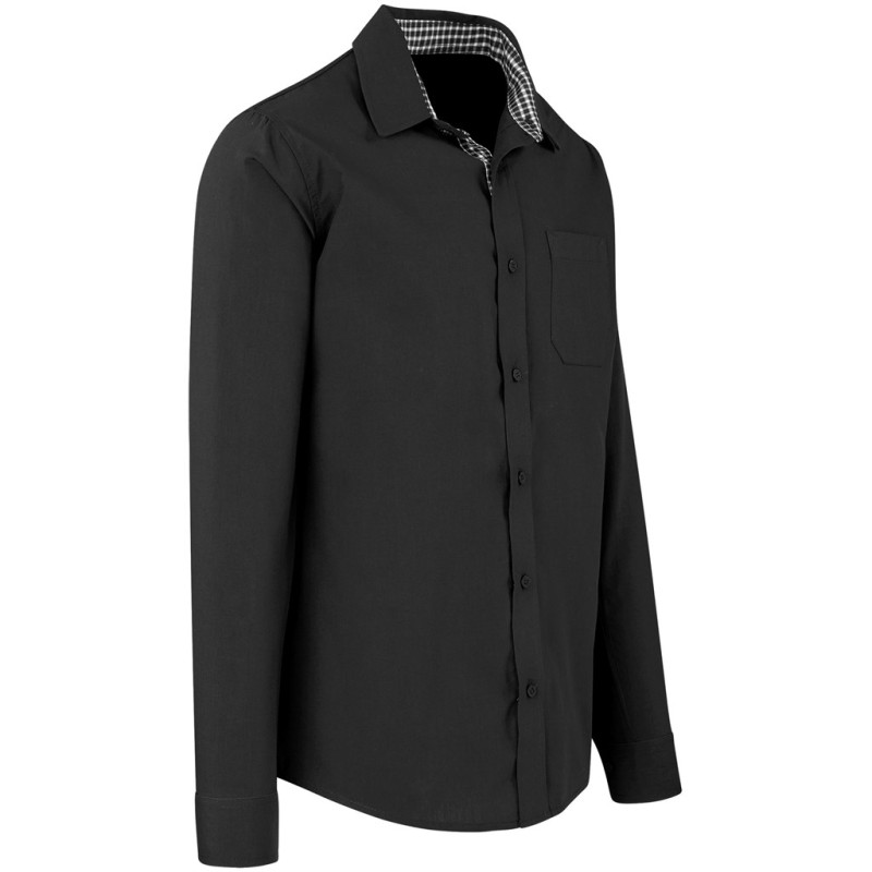 Mens Long Sleeve Warrington Shirt - Black