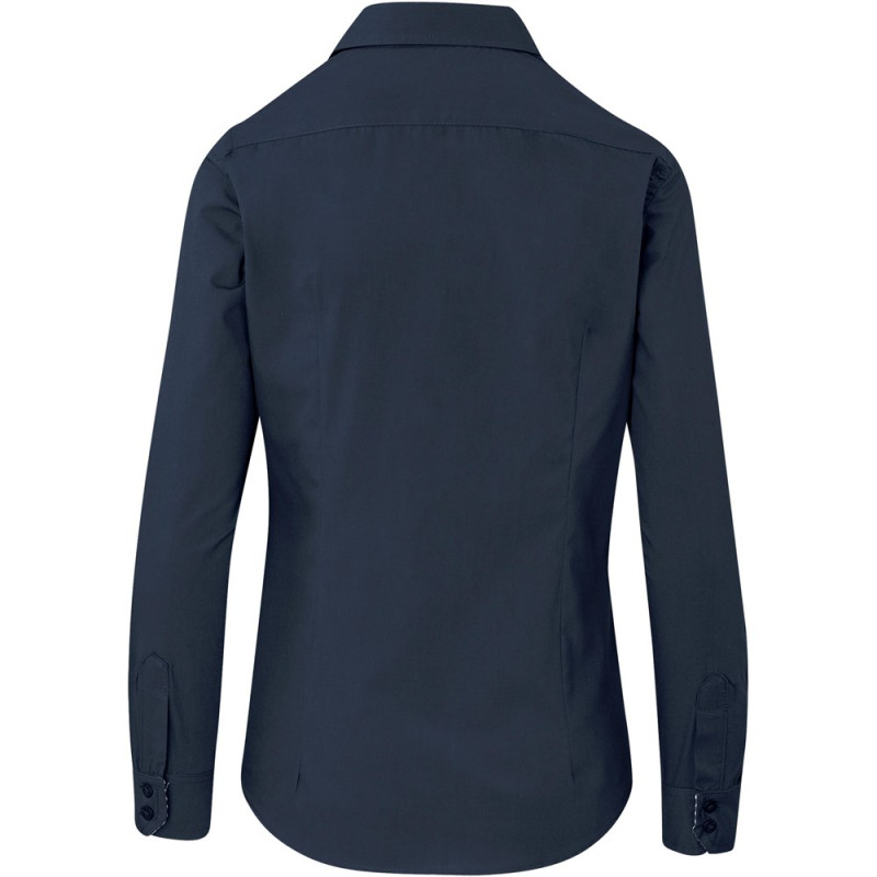 Ladies Long Sleeve Warrington Shirt - Navy