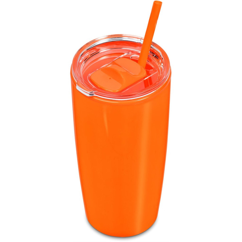 Altitude Daytona Plastic 2-in-1 Double-Wall Tumbler & Straw - 600ml