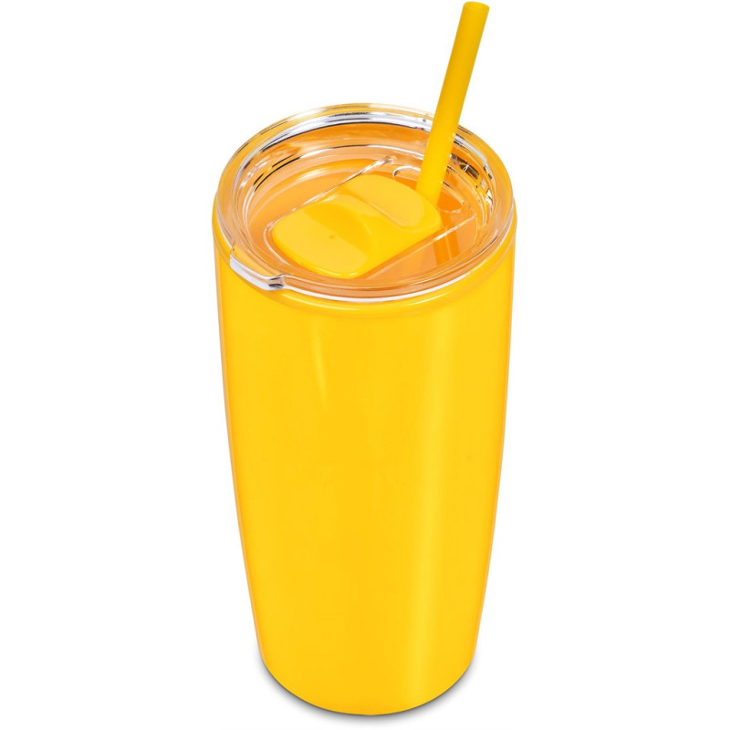 Altitude Daytona Plastic 2-in-1 Double-Wall Tumbler & Straw - 600ml