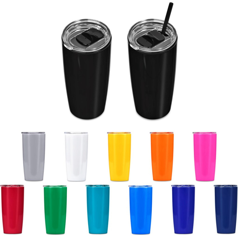 Altitude Daytona Plastic 2-in-1 Double-Wall Tumbler & Straw - 600ml