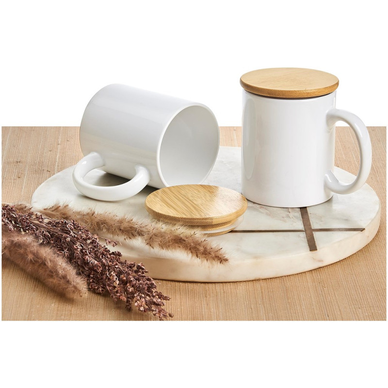 Okiyo Sozo Bamboo & Ceramic Sublimation Coffee Mug - 330ml