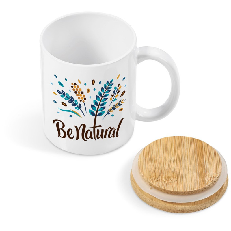 Okiyo Sozo Bamboo & Ceramic Sublimation Coffee Mug - 330ml