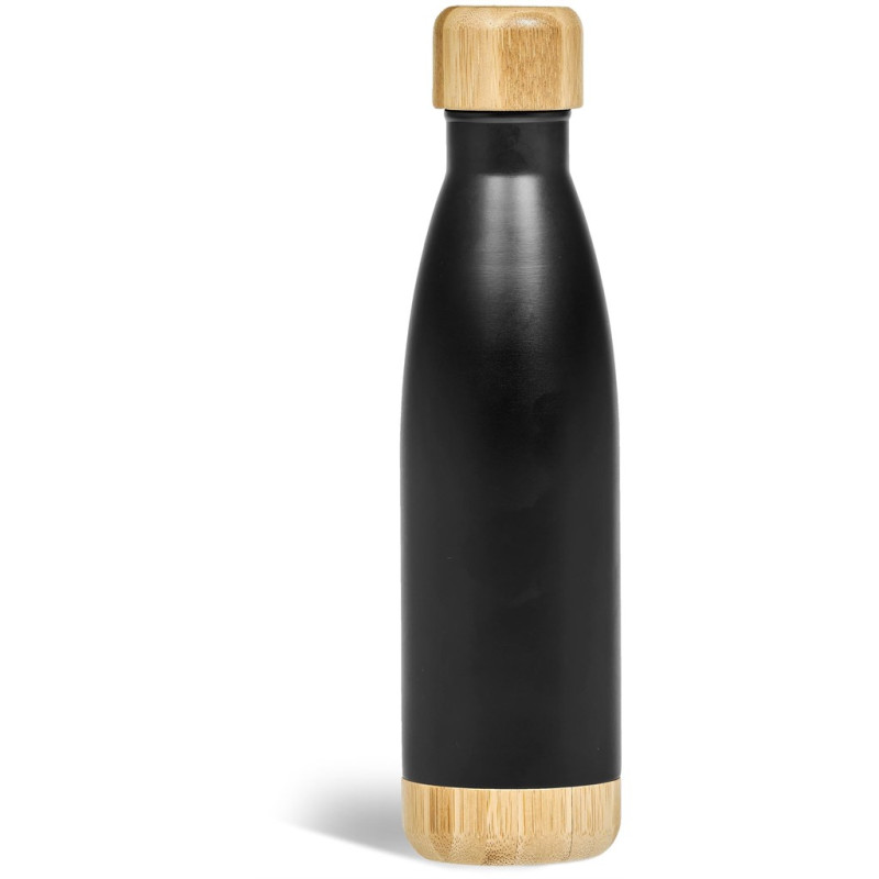 Serendipio Heritage Stainless Steel & Bamboo Vacuum Water Bottle – 500ml